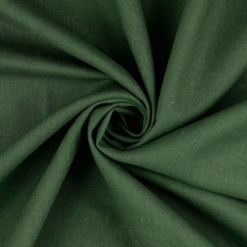Tissu lin uni lavé vert sapin Tissu lin uni lavé vert sapin