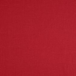 Tissu lin uni lavé rouge vif
