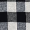 Tissu lin/viscose carreaux 6X6 cm noir
