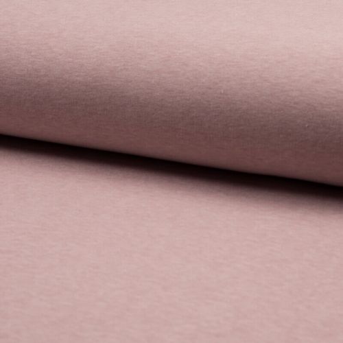 Tissu sweat chiné rose nude Tissu sweat chiné rose nude