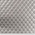 Tissu matelassé rétro métalisé argent92% PE 8% SP larg 145