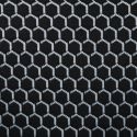 Tissu jersey quilt alvéoles noir et blanc