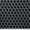 Tissu jersey quilt alvéoles noir et blanc