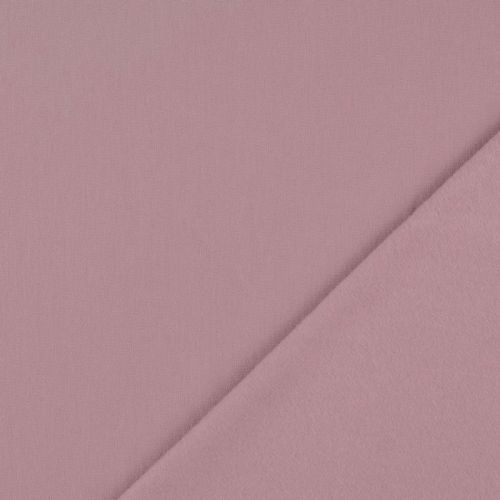 Tissu sweat fin uni vieux rose Tissu sweat fin uni vieux rose
