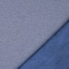 Tissu sweat minky chiné bleu jean