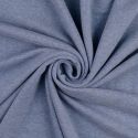 Tissu sweat minky chiné bleu jean