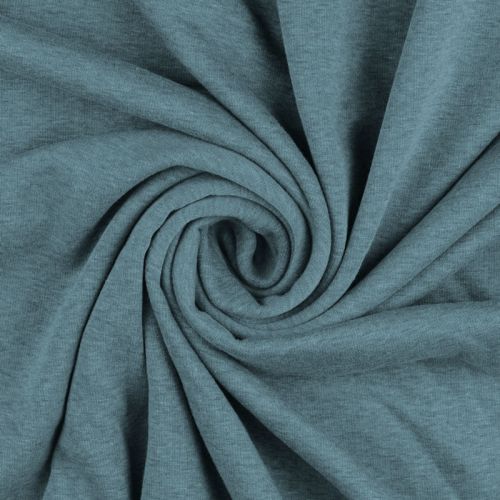 Tissu sweat minky chiné bleu canard Tissu sweat minky chiné bleu canard