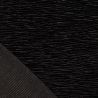 Tissu plissé chenille velours noir et lurex argent