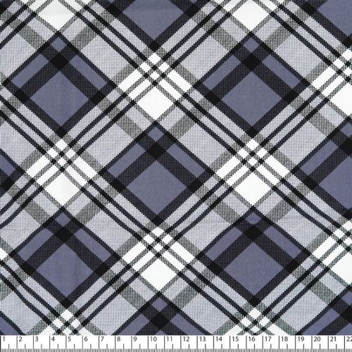 Tissu popeline de viscose carreaux bleu Tissu popeline de viscose carreaux bleu