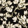Tissu viscose fleurs fond noir 