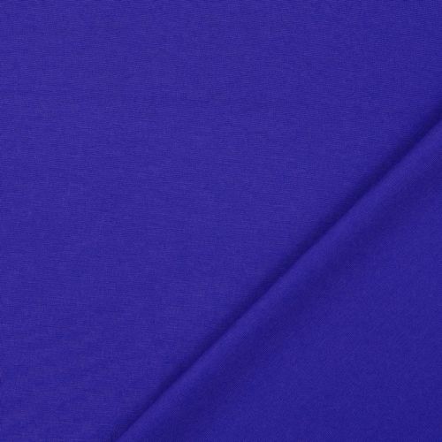 Tissu jersey punta di Roma uni bleu électrique Tissu jersey punta di Roma uni bleu électrique