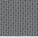 Tissu twill viscose stretch Labyrinthe noir et blanc
