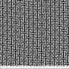 Tissu twill viscose stretch Labyrinthe noir et blanc