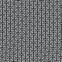 Tissu twill viscose stretch Labyrinthe noir et blanc