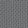 Tissu twill viscose stretch Labyrinthe noir et blanc