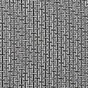 Tissu twill viscose stretch Labyrinthe noir et blanc