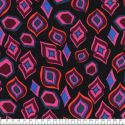 Tissu twill viscose stretch Figures fond noir