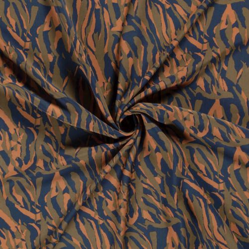 Tissu popeline de viscose graou kaki Tissu popeline de viscose graou kaki