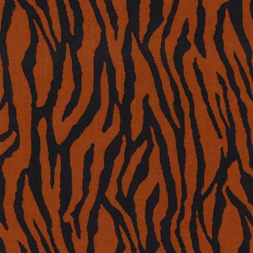 Tissu viscose zèbre noir fond fauve Tissu viscose zèbre noir fond fauve