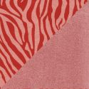 Tissu sweat Zébra rose/terracotta Poppy