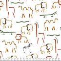 Tissu sweat savane fond blanc Poppy