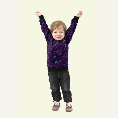 Tissu sweat blizzard cosmique impression digitale Tissu sweat blizzard cosmique impression digitale