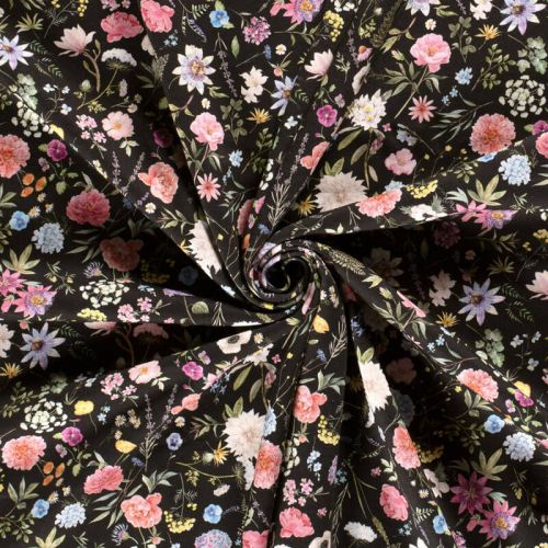 Tissu sweat fleurs romantique impression digitale Tissu sweat fleurs romantique impression digitale