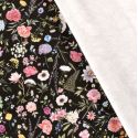 Tissu sweat fleurs romantique impression digitale