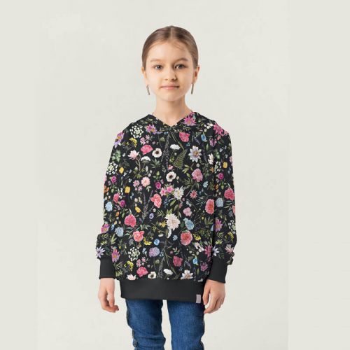 Tissu sweat fleurs romantique impression digitale Tissu sweat fleurs romantique impression digitale