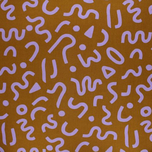 Tissu viscose Eco Vero Boho Géo Nerida Hansen ocre/parme Tissu viscose Eco Vero Boho Géo Nerida Hansen ocre/parme