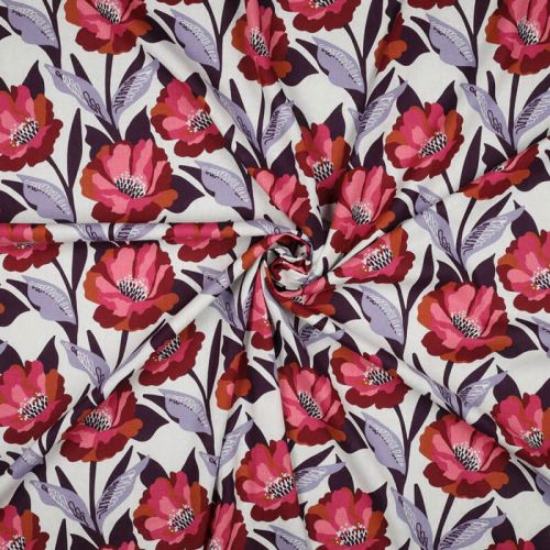 Tissu lin, viscose Carina Nerida Hansen violet/fuchsia Tissu lin, viscose Carina Nerida Hansen violet/fuchsia