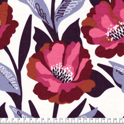 Tissu lin, viscose Carina Nerida Hansen violet/fuchsia Tissu lin, viscose Carina Nerida Hansen violet/fuchsia