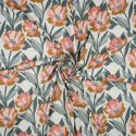 Tissu lin, viscose Carina Nerida Hansen sauge/corail