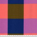 Tissu satin de coton large Gingham Nerida Hansen kaki/corail 