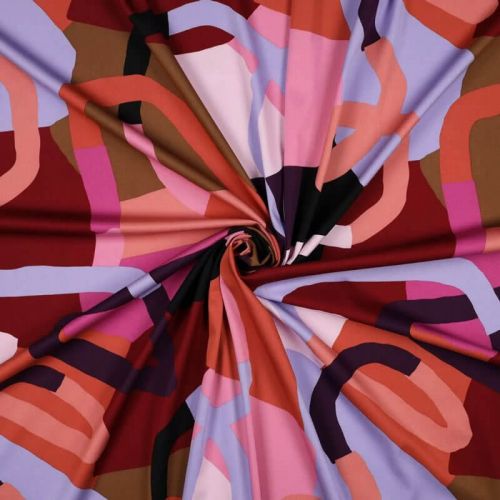 Tissu twill viscose stretch Natural Flow Nerida Hansen bordeaux Tissu twill viscose stretch Natural Flow Nerida Hansen bordeaux