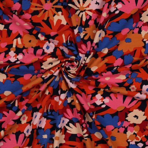 Tissu jersey Bio Pop Blossom été indien Nerida Hansen Tissu jersey Bio Pop Blossom été indien Nerida Hansen