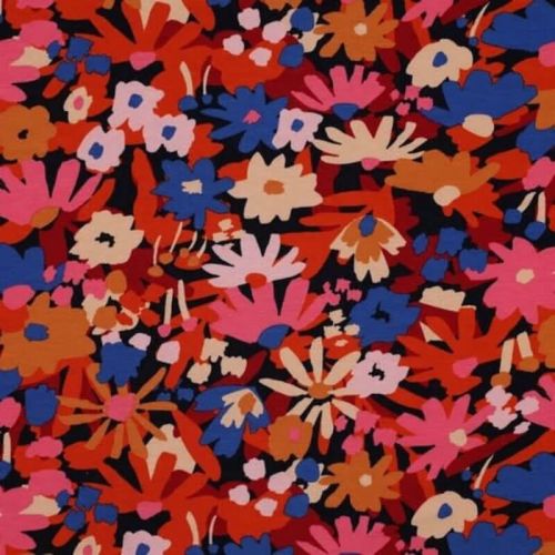 Tissu jersey Bio Pop Blossom été indien Nerida Hansen Tissu jersey Bio Pop Blossom été indien Nerida Hansen