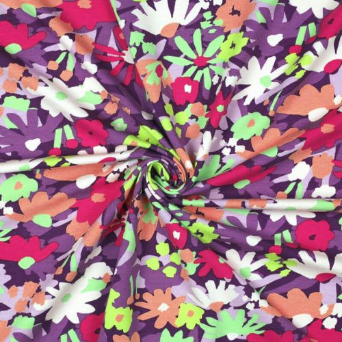 Tissu jersey Bio Pop Blossom manga Nerida Hansen Tissu jersey Bio Pop Blossom manga Nerida Hansen