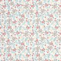 Tissu maillot de bain fleurs fond écru UPF50