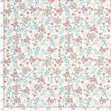 Tissu maillot de bain fleurs fond écru UPF50