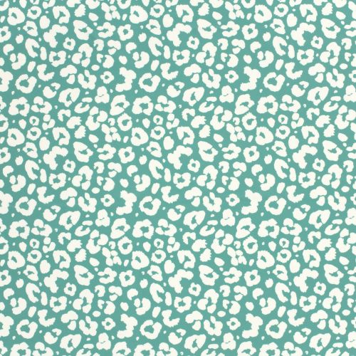 Tissu maillot de bain léo fond menthe UPF50 Tissu maillot de bain léo fond menthe UPF50