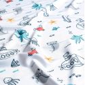 Tissu maillot de bain sous marins fond blanc UPF50