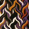 Tissu viscose twill zébra moutarde/violet 
