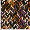 Tissu viscose twill zébra moutarde/violet 
