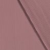 Tissu jersey cotelé 6 mm vieux rose