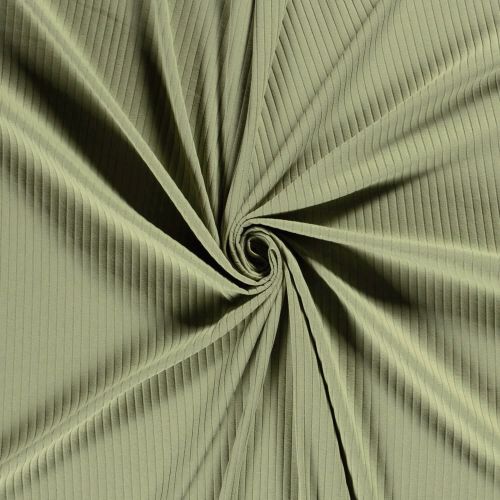 Tissu jersey cotelé 6 mm vert amande Tissu jersey cotelé 6 mm vert amande