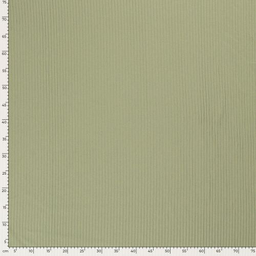 Tissu jersey cotelé 6 mm vert amande Tissu jersey cotelé 6 mm vert amande