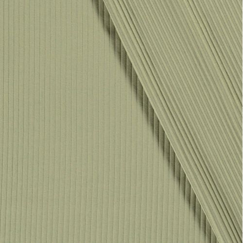 Tissu jersey cotelé 6 mm vert amande Tissu jersey cotelé 6 mm vert amande