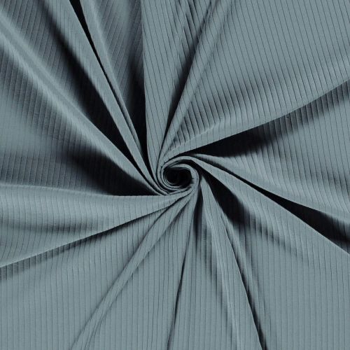 Tissu jersey cotelé 6 mm bleu jean Tissu jersey cotelé 6 mm bleu jean