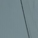 Tissu jersey cotelé 6 mm bleu jean